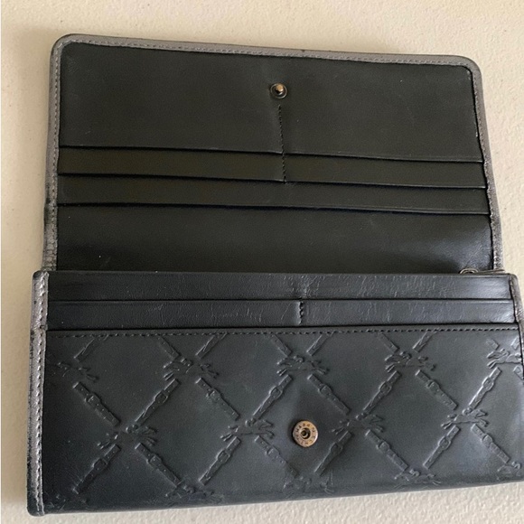LONGCHAMP BLACK LEATHER JACQUARD WALLET - Picture 13 of 13